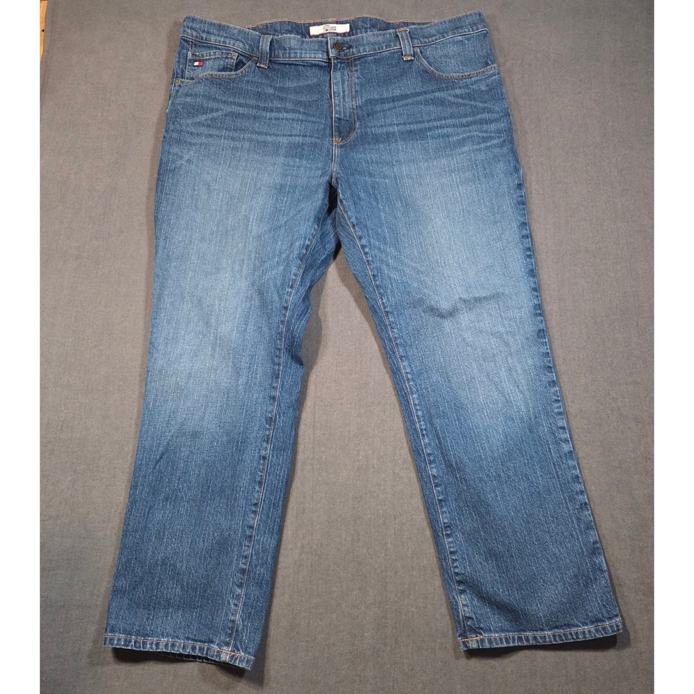 Tommy Hilfiger Denim Jeans Mens 44/32 Blue Straight Leg Stretch OE678C8651